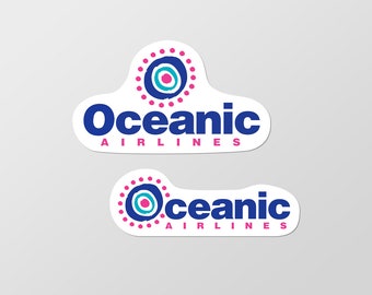 Zestaw naklejek linii lotniczych Oceanic Airlines (2 sztuki)