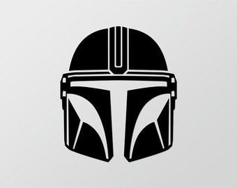 The Mandalorian Helmet Vinyl Sticker