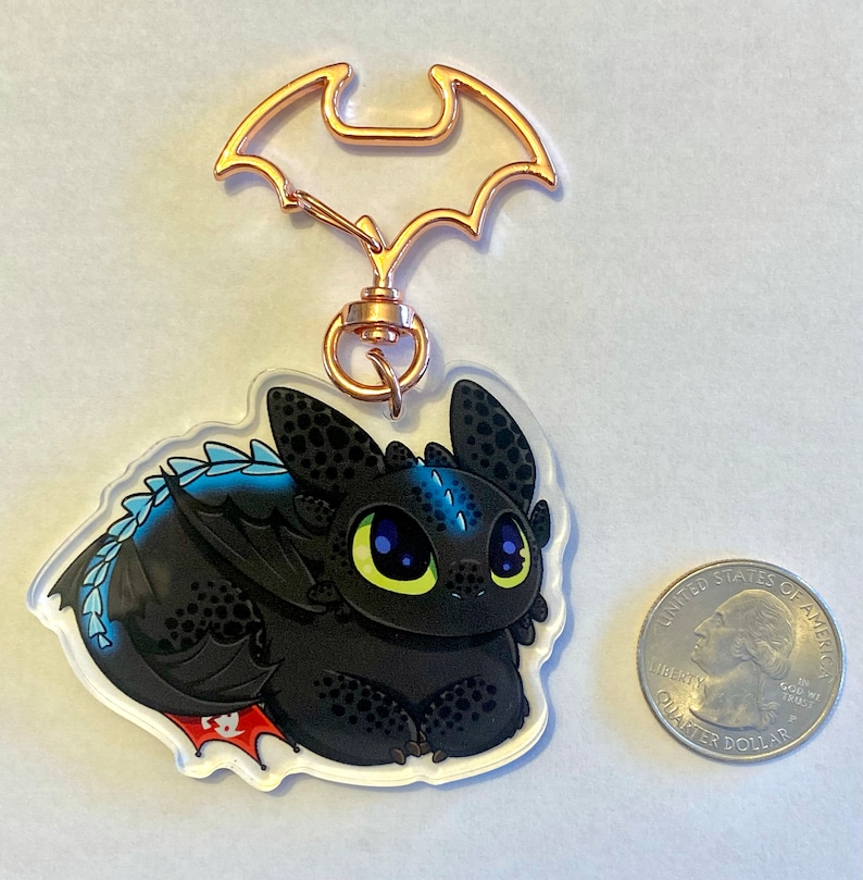 Toothless Loaf How to Train Your Dragon Keychain Etsy