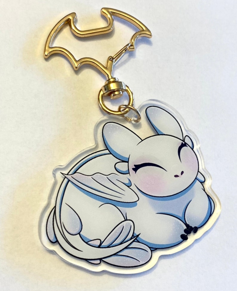 Light Fury Loaf How to Train Your Dragon Keychain Etsy