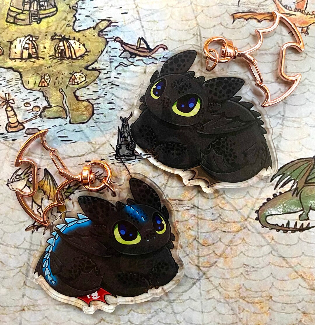 Toothless Loaf How to Train Your Dragon Keychain Etsy