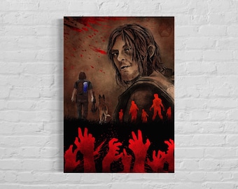Daryl Dixon - The Walking Dead-print/poster (lijst niet inbegrepen)