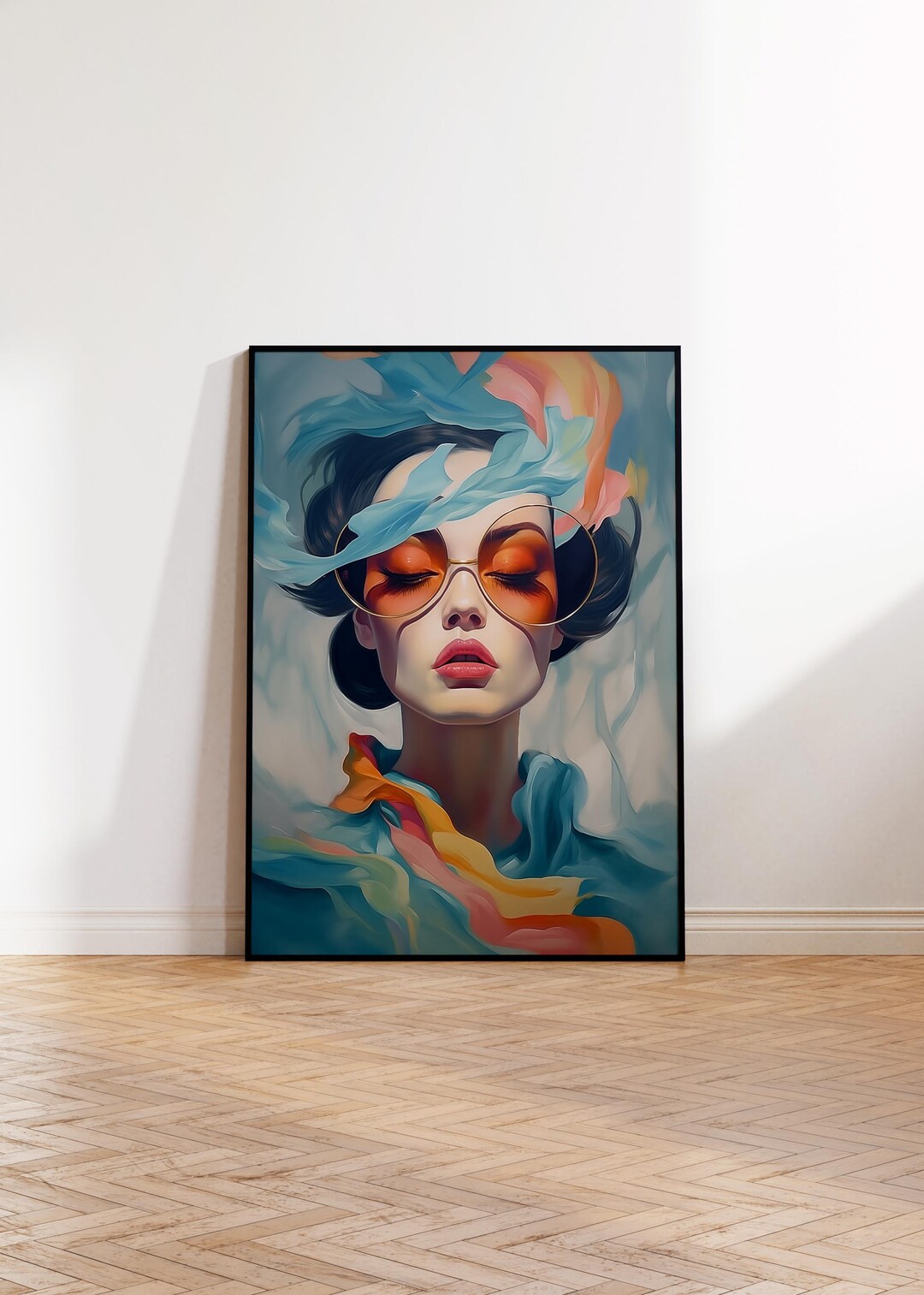 Abstract Woman Portrait Print | Instant Download | Printable Wall Art ...