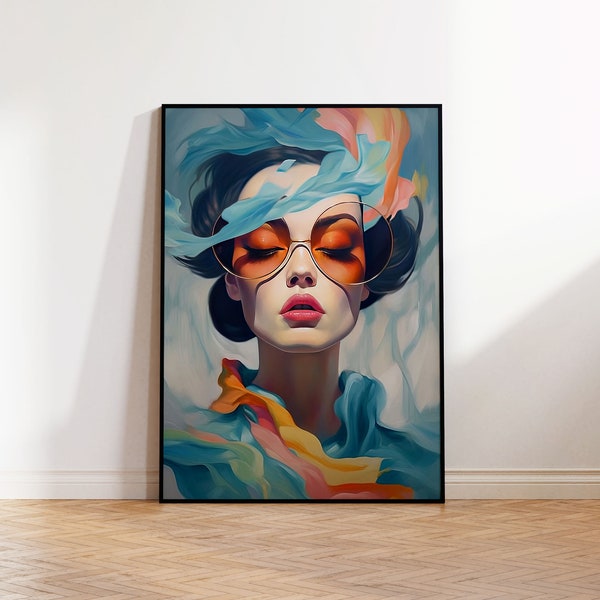 Abstract Woman Portrait Print | Instant Download | Printable Wall Art | Printable Art | Abstract Wall Art | Art Print | Woman Portrait |