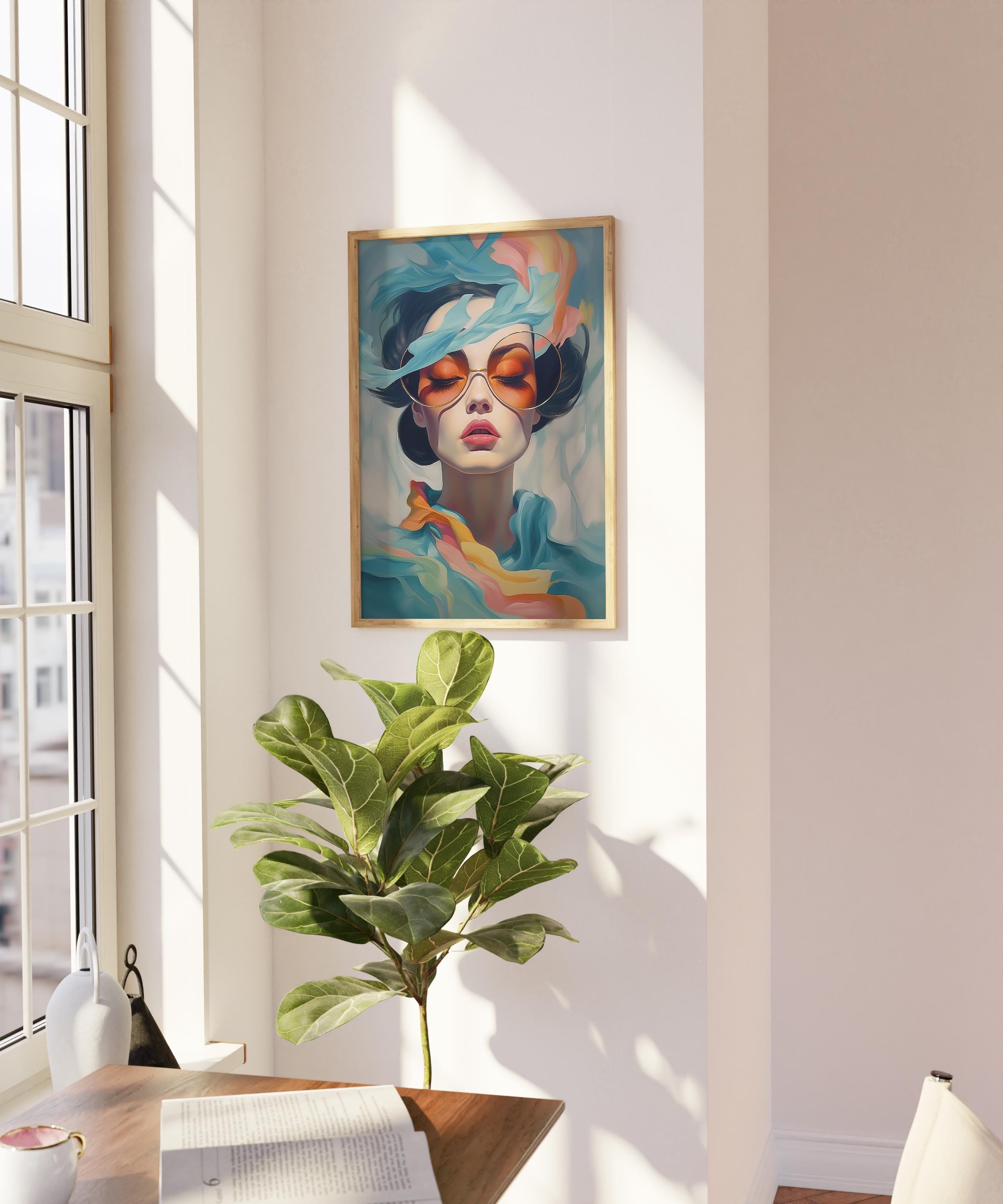 Abstract Woman Portrait Print | Instant Download | Printable Wall Art ...