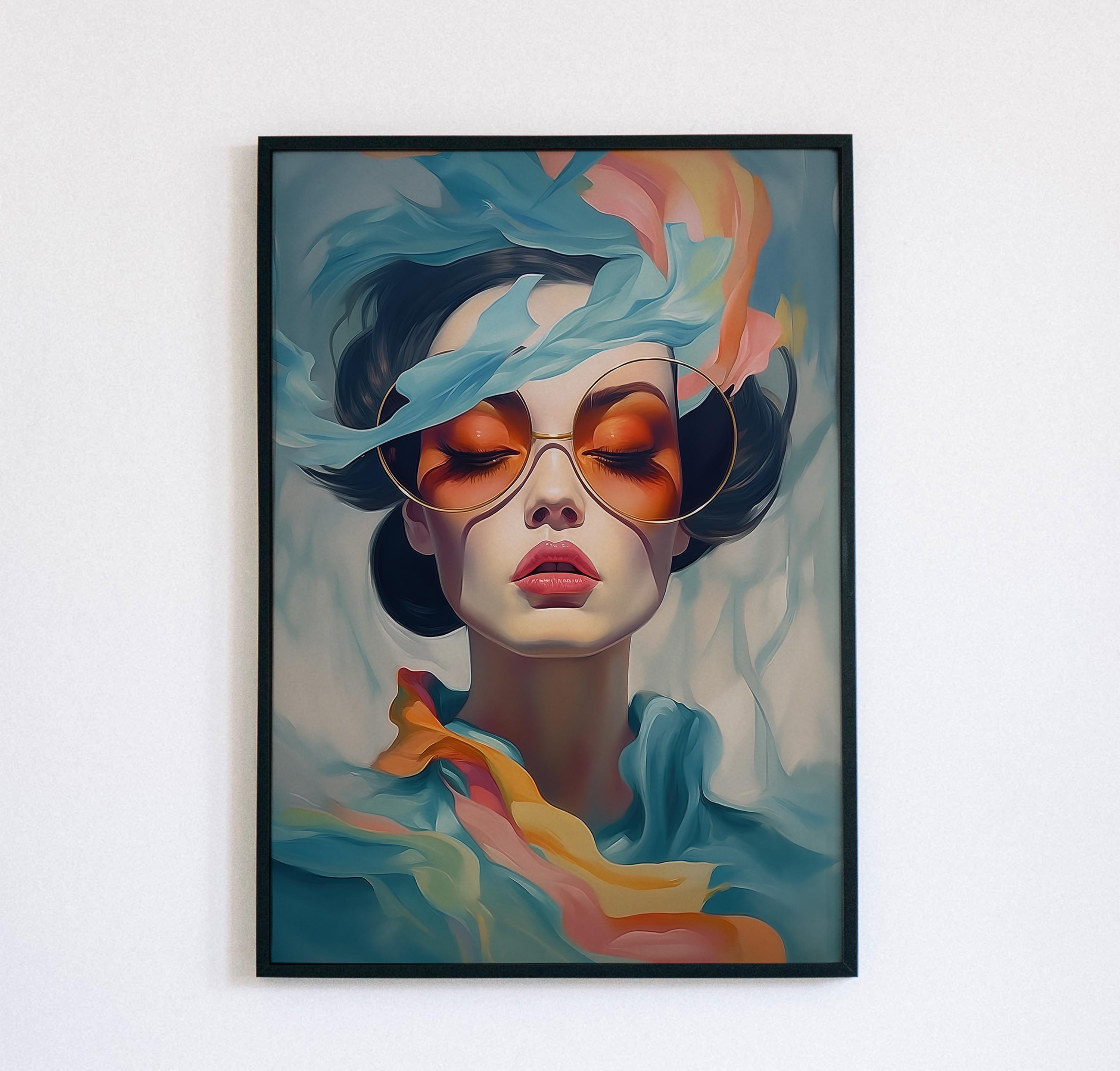 Abstract Woman Portrait Print | Instant Download | Printable Wall Art ...