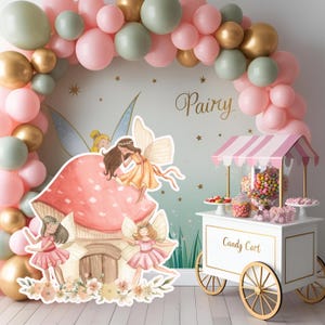 Fairy Birthday Party Cutout: Large Printable Decor (PNG, SVG)