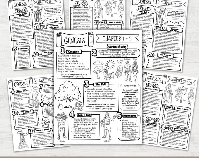 GENESIS - Bible Made Simple - Bible Study Guide for Kids With Coloring ...
