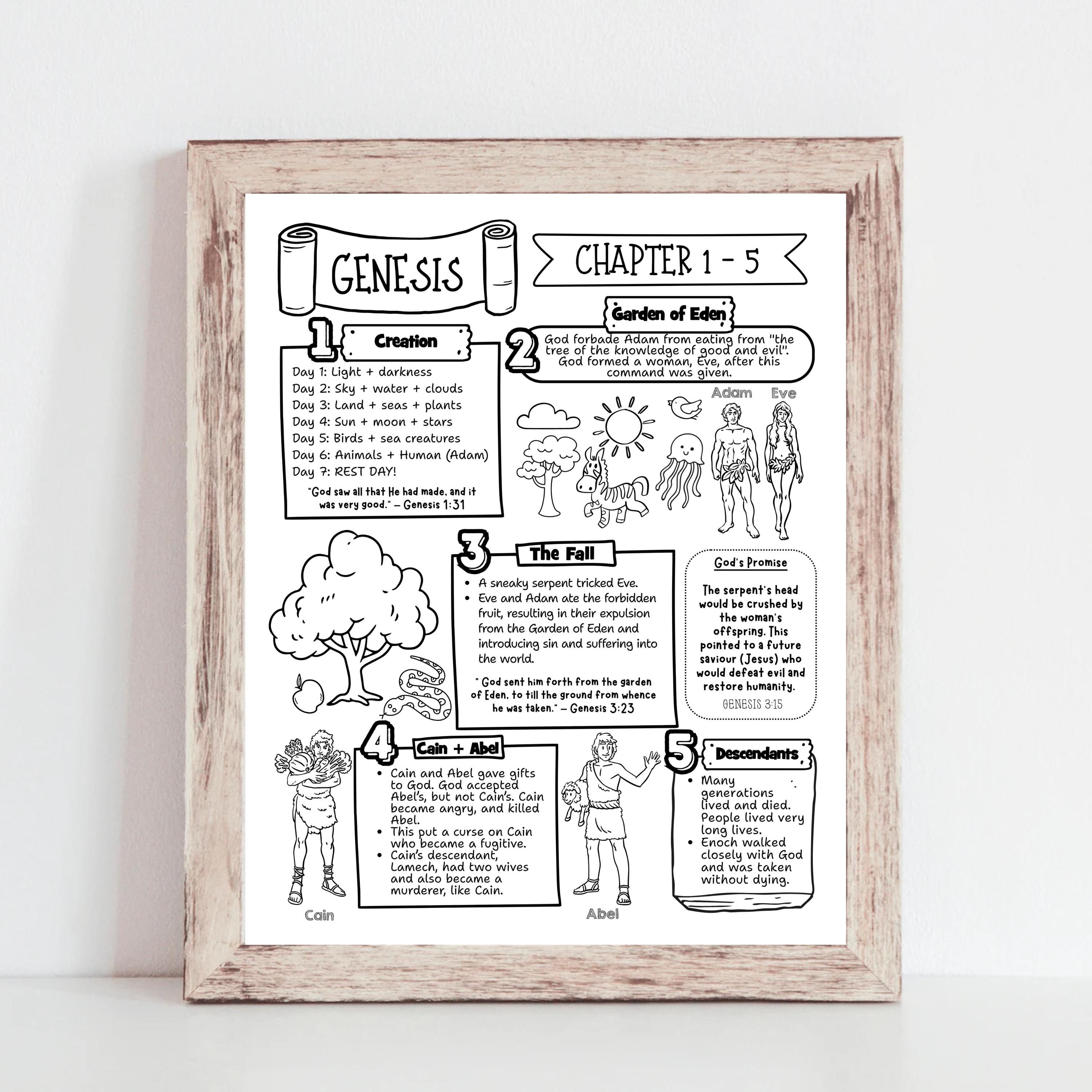 GENESIS - Bible Made Simple - Bible Study Guide for Kids With Coloring ...