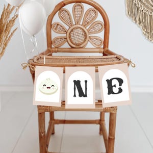 Editable Dumpling High Chair Banner: First Birthday Bunting (Digital)