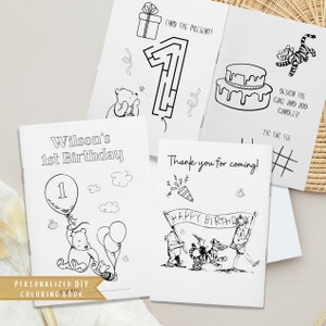 Winnie the Pooh Party Coloring Book | Classic Pooh Birthday Party Activity Sheet | Pooh bear Party Favor | Pooh Activity Table Mat