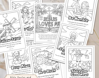 Bible Verse Coloring Pages for Kids: Christian Homeschool Activity (PDF Download)