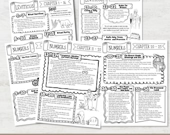 Guía de estudio bíblico de Levítico y Números para niños: Imágenes para colorear (Descarga en PDF)