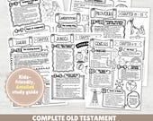 Old Testament Detailed Bible Study Guide for Kids - With Coloring Images (Instant PDF Download)