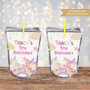 Customizable Unicorn Party Chip Bag Digital Design | Kids Party Chip Bag Template | Digital Download Only | Unicorn Theme | Personalized
