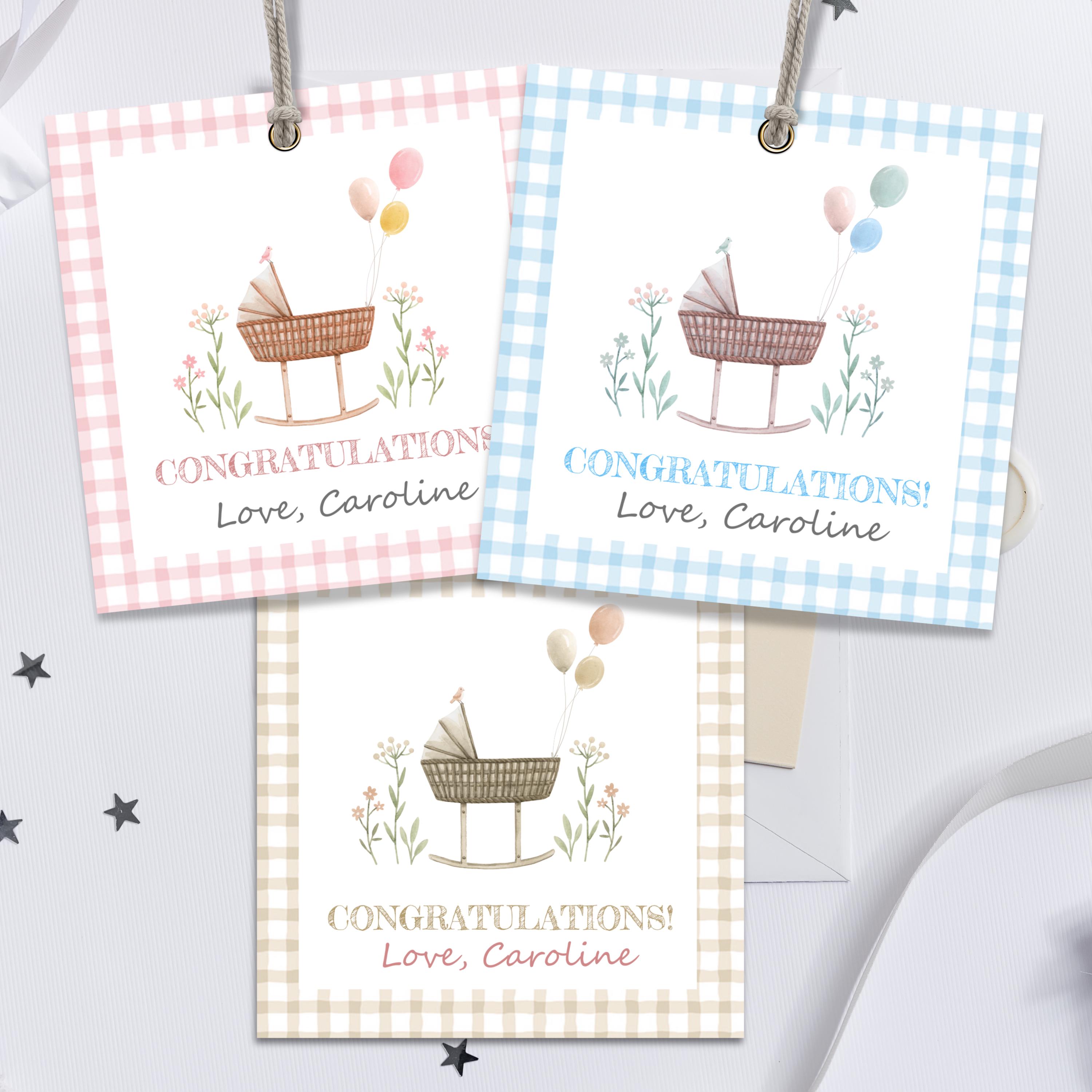 thumbnail image 2 of 50 Pcs Baby Shower Boy Gift Bags - Blue Non Woven Treat Bags With Handles 2 of 13