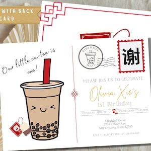 Boba Birthday Party Invitation: Bubble Tea Theme (Digital Download)