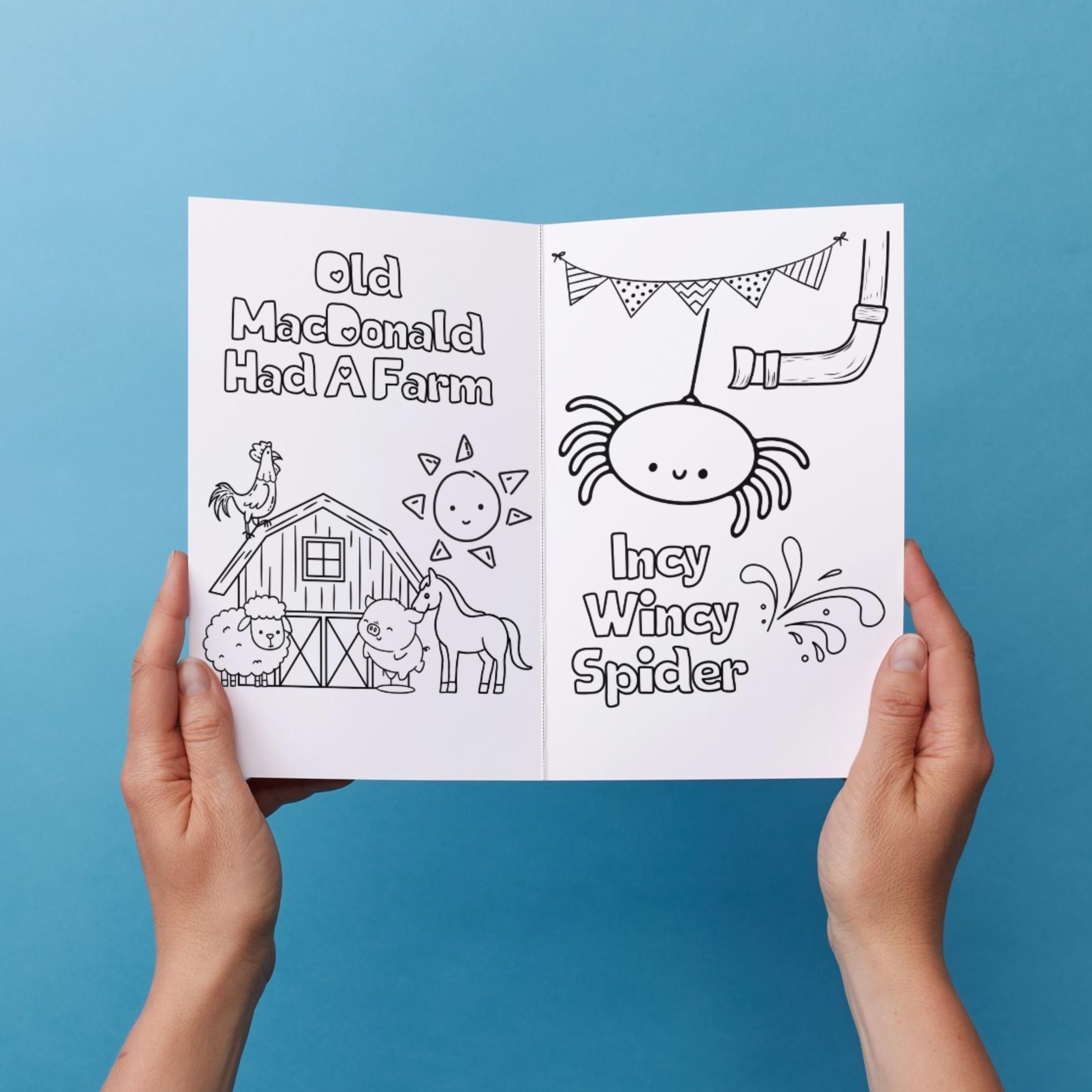 Personalized Nursery Rhyme Birthday Coloring Book (digital Download) - Etsy