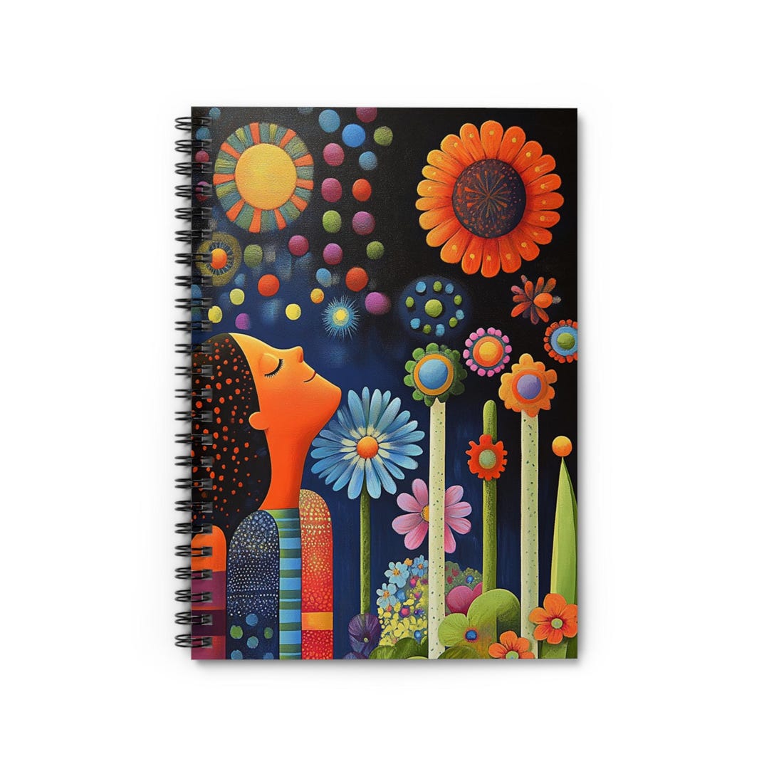 Inspirational Floral Spiral Notebook - Ruled Line, Perfect for ...