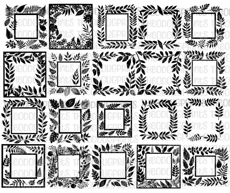 Downloadable Frame Clipart PNG Nature Frame PNG Clipart Etsy