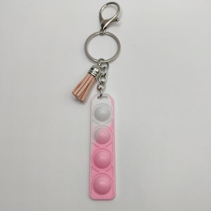 Pop Bubble Fidget Toy Keychains in Multiple Colors! Customize it! Figet Toy and Tassles