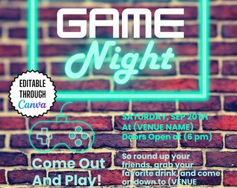 Spelavond flyer-sjabloon A