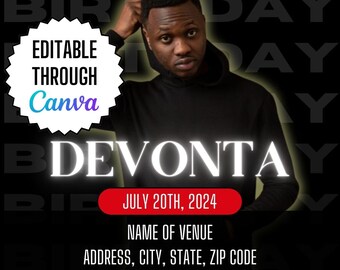 Digitale flyer voor volwassen verjaardag B