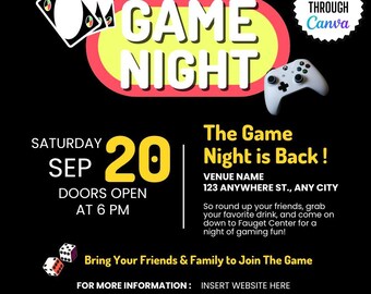 Spelavond flyer sjabloon B