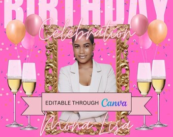 Digitale verjaardagsflyer voor volwassenen