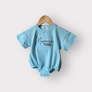 Knit T-shirt Bubble Romper / T-shirt Romper / Customized T-shirt Bubble Romper