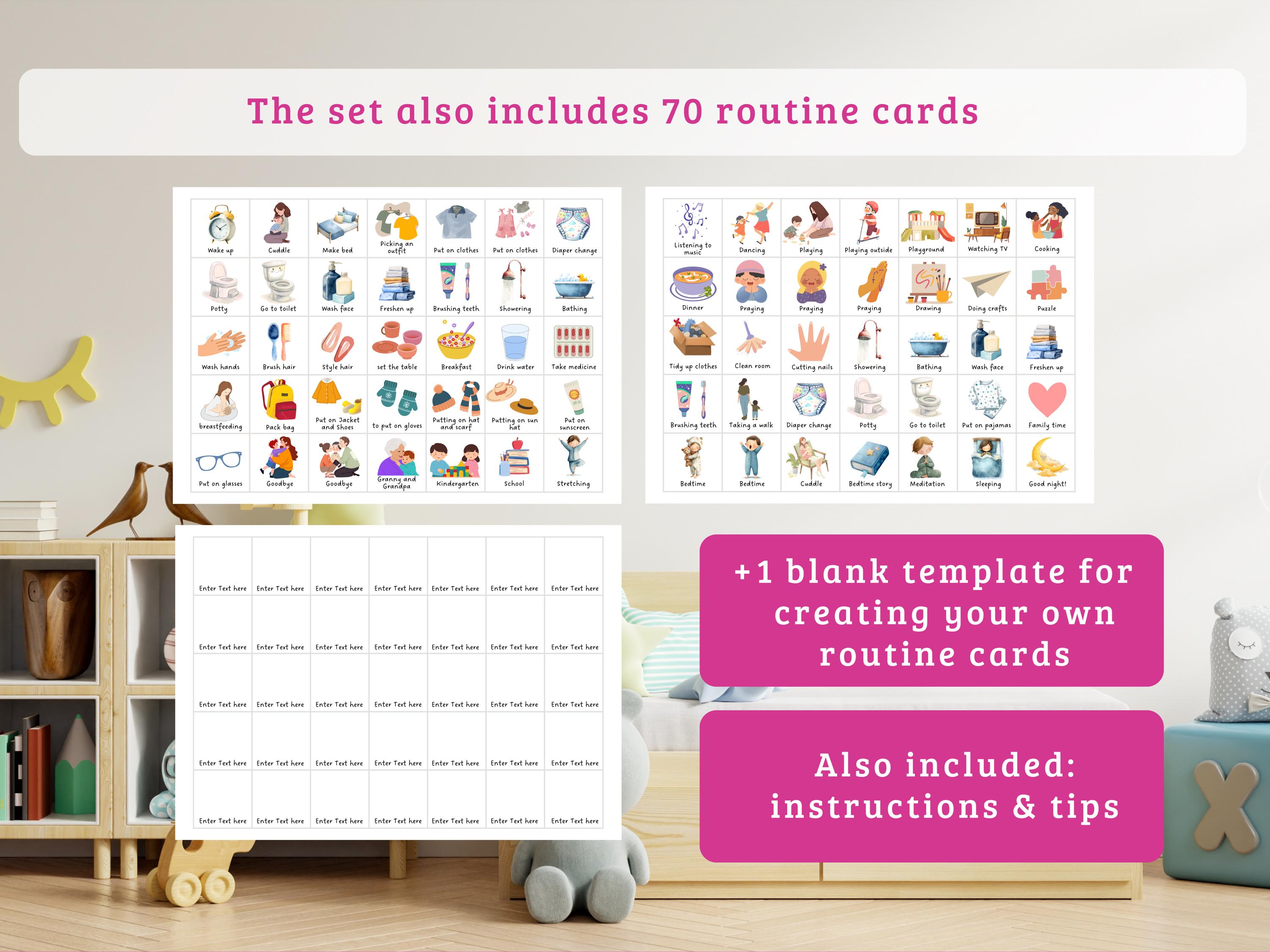Editable Fairy Daily Routine Chart for Children | Morning &amp; Evening Chore Chart for Girls ...