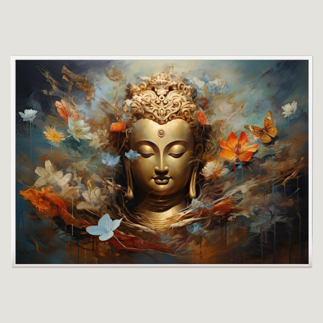 Elegant Buddha Canvas Wall Art | Serene Meditation Decor | Spiritual ...