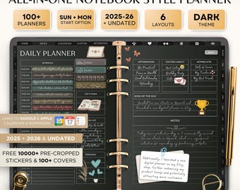 All-in-One Digital Planner 2025-2027, Daily Weekly Monthly Organizer, Goodnotes Notability iPad PDF, Budget Fitness Journal