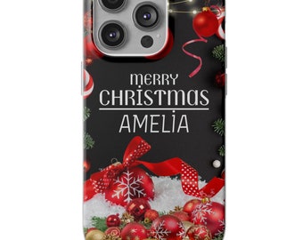 Personalized Merry Christmas Phone Case, Custom Holiday