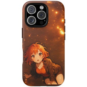 Anime Girl iPhone Samsung Case: Soft TPU Protective Otaku Cover