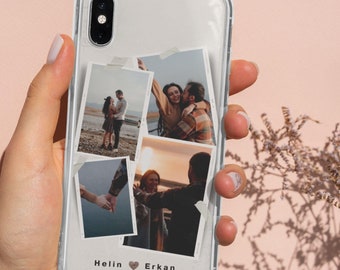 Custom Photo Collage Phone Case: Personalized Clear Slim Cover