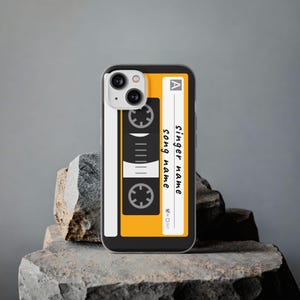 Retro Cassette Tape Phone Case for iPhone Samsung, Vintage Music Player Design Flexi Cover, 90s Aesthetic Gift, Indie Throwback Case