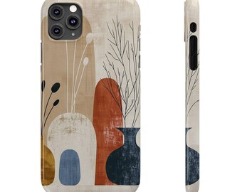 Botanical Art iPhone Case Minimalist Floral Design Nature Inspired Phone Cover Plant Lover Gift Modern Elegant Garden Style