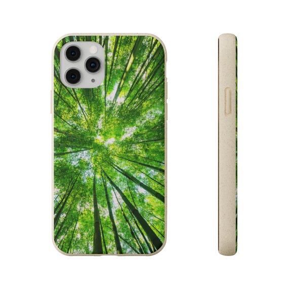 Biodegradable iPhone Case: Eco-Friendly Slim Cover with Natural Tree Design - Sustainable Phone Protection