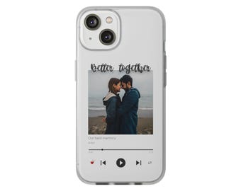 Custom Music Plaque Photo Phone Case, Frosted Flexible TPU