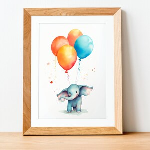 NURSERY PRINT of an Elephant, Nursery Decor, Animal Print, Safari Nursery Theme, Jungle Animals, Baby Shower Gift, Watercolor animal print