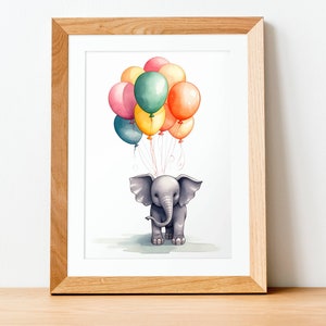 NURSERY PRINT of an Elephant, Nursery Decor, Animal Print, Safari Nursery Theme, Jungle Animals, Baby Shower Gift, Watercolor animal print