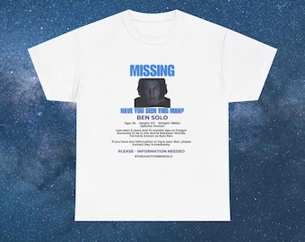 The Hunt For Ben Solo Tee, Blue Butterfly Ben, Unisex Heavy Cotton Shirt