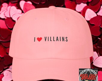 I Heart Villains Dad Cap - Movie Lover Hat