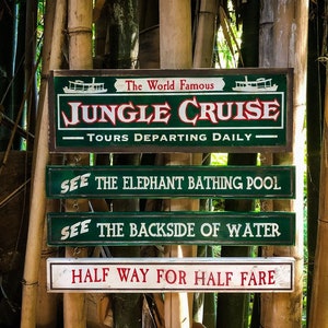 Cruising the Jungle Large Dock Sign, Solid Wood and Paint, High Quality, Hand Crafted, Unique, Wall Hanging Home Creation, Bar Decor