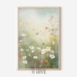 Painting Landscape Dreamy Flower Field Flowers Artful Garden PRINTABLE Wall Art Printable Artful Landscape Wall Decor Digital Download 5
