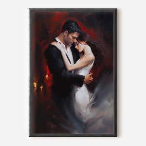 Dancing Couple Original Art | Couple Retro Impressionist Painting | PRINTABLE Wall Art | Printable Artful Wall Decor | Digital Download | 3
