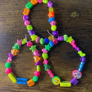 kandi 90s charms harajuku decora kei rave rainbow kidcore kawaii chunky necklace