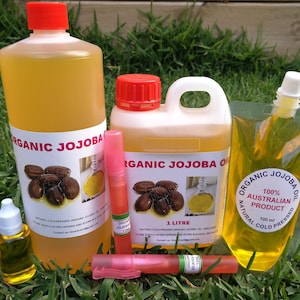 100% Pure Organic Jojoba Oil, Cold-pressed - Free Postage in Australia