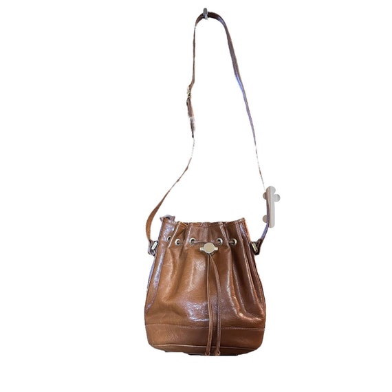 Vintage Russell & Bromley Leather drawstring Buck… - image 2